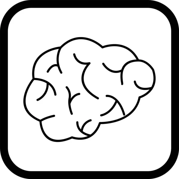Иконка Мозга Модном Стиле Изолированный Фон — стоковый вектор