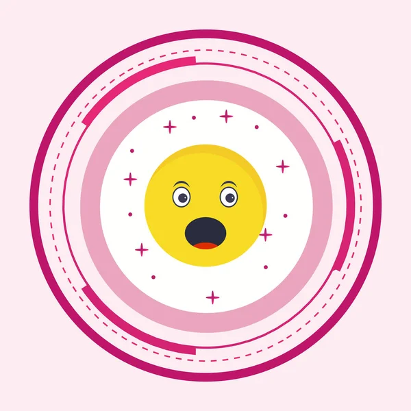 令人惊讶的流行风格Emoji Icon孤立无援的背景音乐 — 图库矢量图片