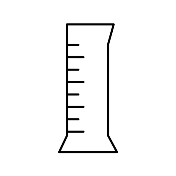 Значок Пробірки Контурному Стилі Ізольовано Білому Тлі Шкільний Символ Векторна — стоковий вектор