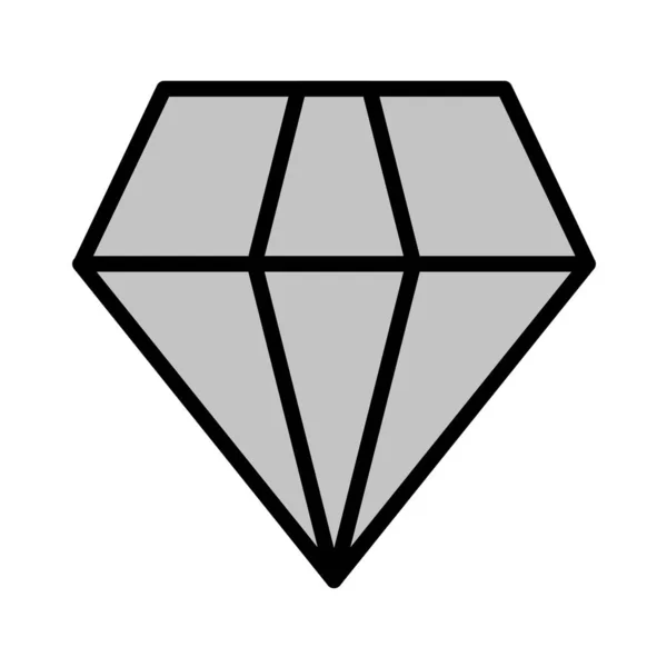 Diamanten Icoon Vectorillustratie — Stockvector