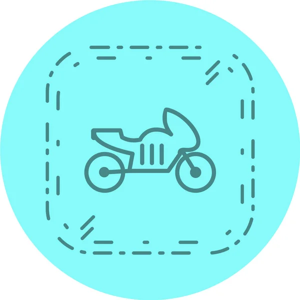 Ilustración Vectorial Icono Motocicleta Aislado Único — Vector de stock