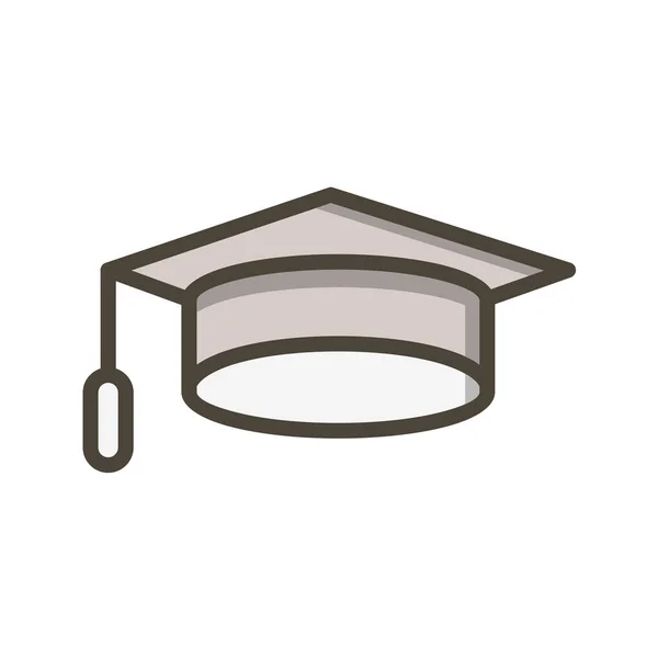 Graduación Tapa Vector Icono — Archivo Imágenes Vectoriales