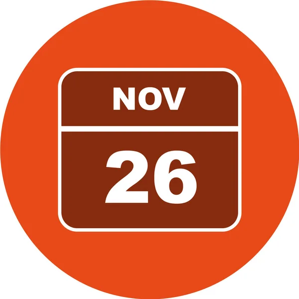 Calendario Con Fecha Noviembre — Vector de stock