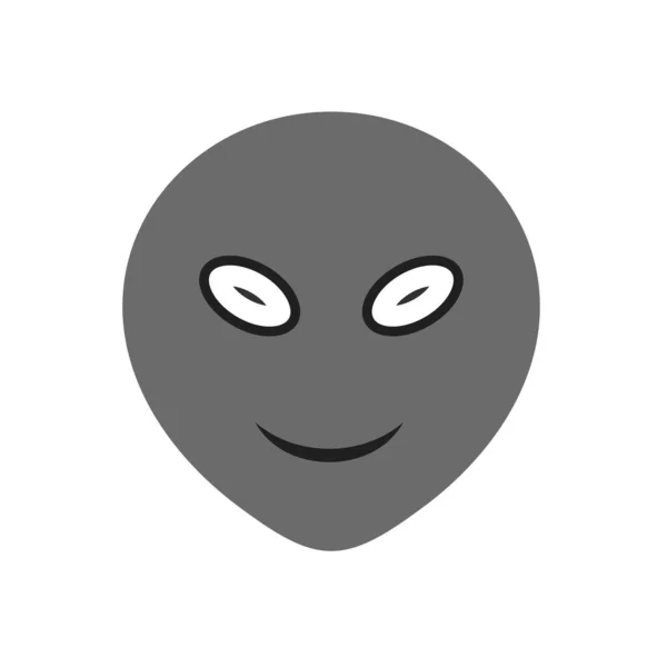 Ikon Emoji Alien Dalam Gaya Trendy Terisolasi Latar Belakang - Stok Vektor