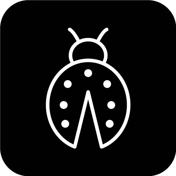 Ladybug Веб Иконка Векторная Иллюстрация — стоковый вектор