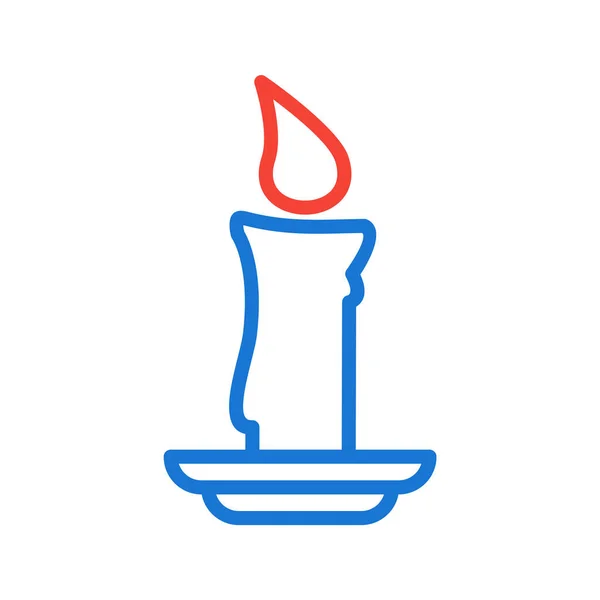 Candle Icon Trendy Stijl Geïsoleerde Achtergrond — Stockvector