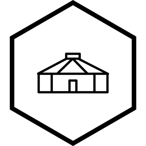 Εικονίδιο Yurt Μοντέρνο Στυλ Απομονωμένο Φόντο — Διανυσματικό Αρχείο