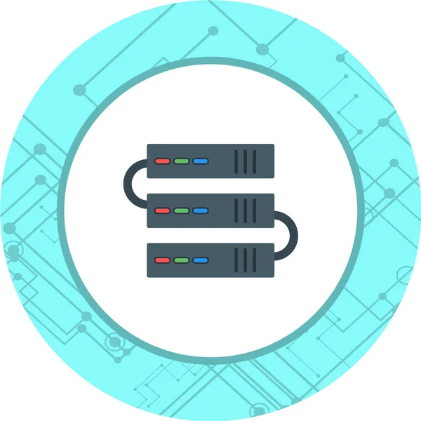 Datacenter Pictogram Vector Illustratie — Stockvector