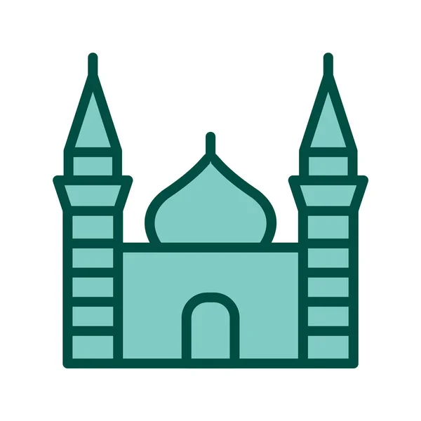 Mešita Ikona Módním Stylu Izolované Pozadí — Stockový vektor