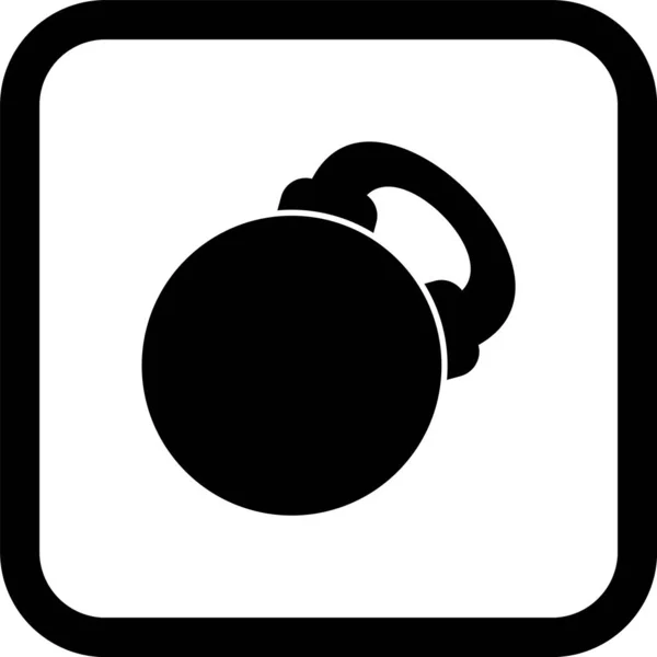 Kettlebell Ikon Divatos Stílusban Elszigetelt Háttér — Stock Vector