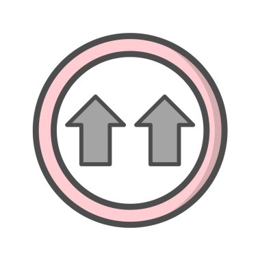 Yol simgesi, vektör illüstrasyonu