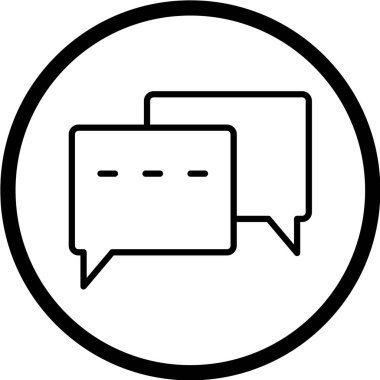 konuşma balonu simgesi, vektör illüstrasyonu