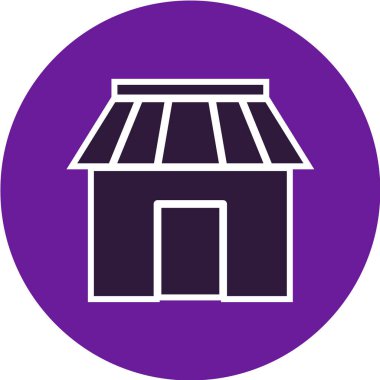 Ev simgesinin modern düz tasarımının vektör çizimi