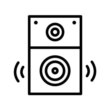 Web basit simgesi, hoparlörün vektör çizimi