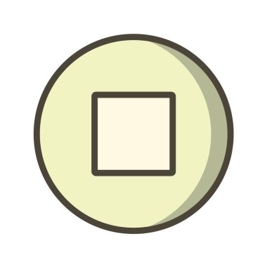 Multimedya düz simgesi beyaz arkaplanda izole edildi