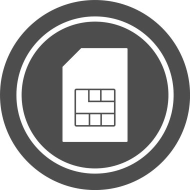 Moda Biçimli Sim Simgesi İzole Arkaplan