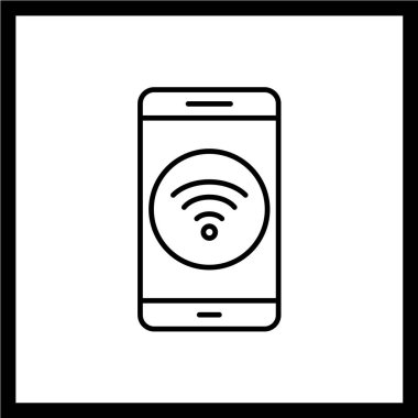 Modern b 'nin vektör illüstrasyonu simgesiz cep telefonu