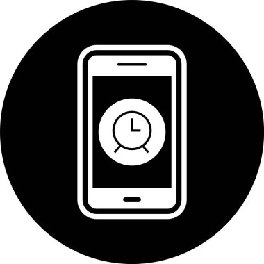 Alarm Mobil Uygulama Simgesi Moda Biçimli İzole Arkaplan