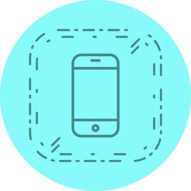 Moda Biçimli Telefon Hücresi Simgesi İzole Arkaplanı