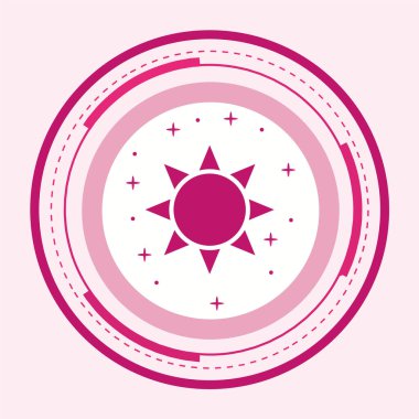 Güneş ve bulutların vektör çizimi