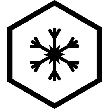 kar Tanesi simgesi vektör çizimi
