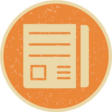 Bir belge simgesinin vektör illüstrasyonu