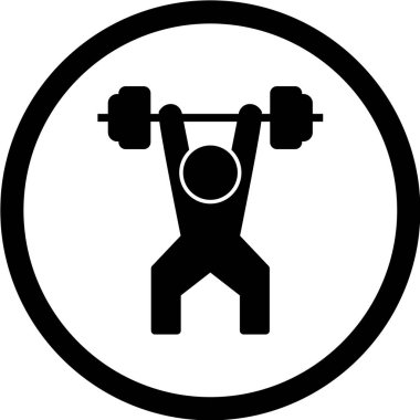 spor salonu ikonu vektör illüstrasyonu