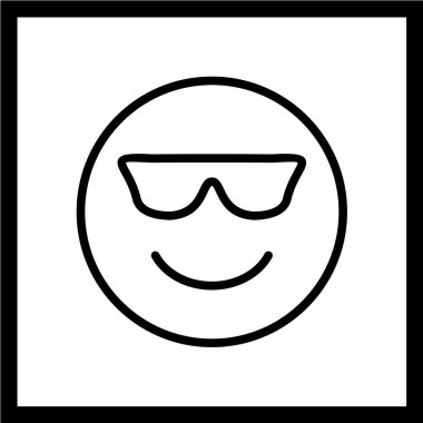 Gülümseme simgesi, vektör illüstrasyonu