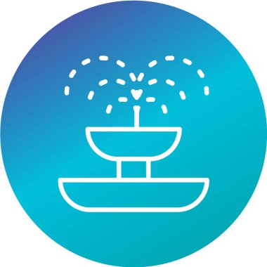 fıskiye ağ simgesi vektör illüstrasyonu 