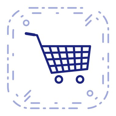 Alışveriş arabası simgesi, vektör illüstrasyonu