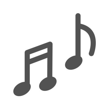 müzik nota simgesi, vektör illüstrasyonu