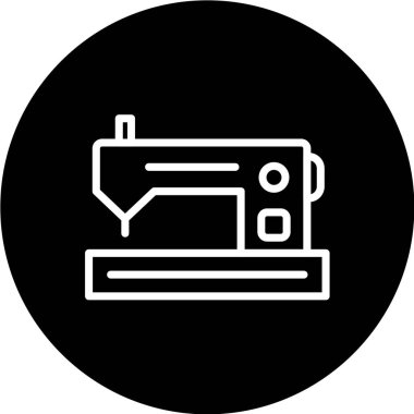 Dikiş makinesi simgesi vektör çizimi 