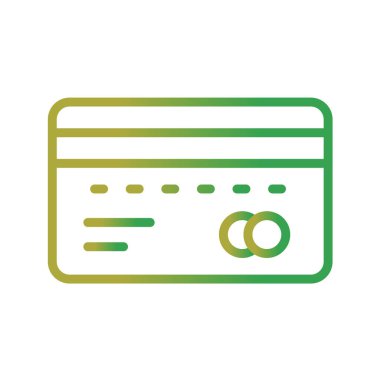 Kredi kartı ikonu. vektör illüstrasyonu