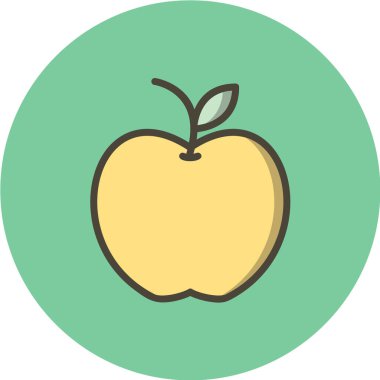 Apple Düz Vektör Simgesi