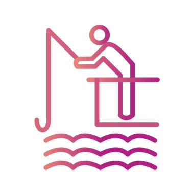 Düz renkli yüzme ikonu. spor ve oyunlar