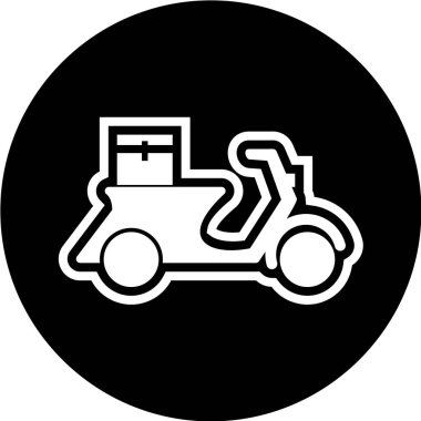 Bir kamyon simgesinin vektör çizimi