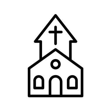 kilise simgesi vektör illüstrasyonu