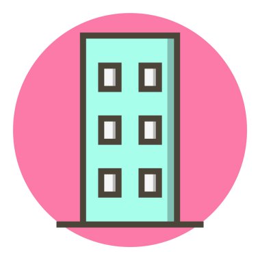 Moda Biçimli Düz Simge İzole Arkaplan