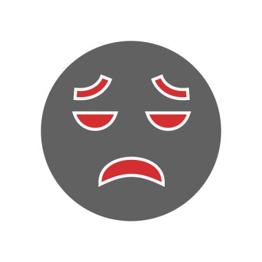 Moda Biçiminde Hayal kırıklığına uğramış Emoji Simgesi İzole Arkaplanı