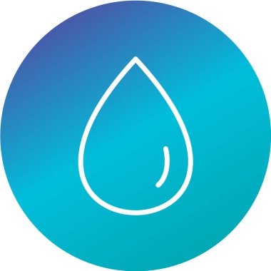 Su damlası simgesi düz renk şeklinde. vektör illüstrasyonu