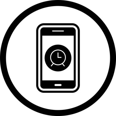 Alarm Mobil Uygulama Simgesi Moda Biçimli İzole Arkaplan
