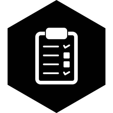 Moda Biçimli İzole Arkaplanda Kontrol Listesi Simgesi