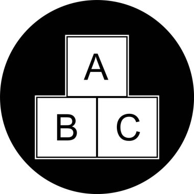 ABC Küpler Simgesi Moda Biçiminde İzole Arkaplan      