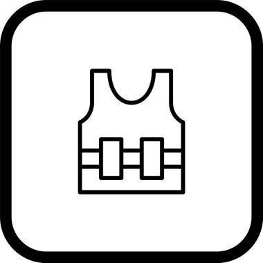 Mermi geçirmez Jecket Simgesi Moda Biçimli İzole Arkaplan