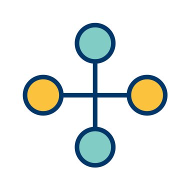 Molekül ağ yapı simgesi, vektör