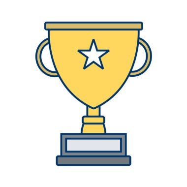 ödül kupa simgesi, vektör illüstrasyon tasarımı