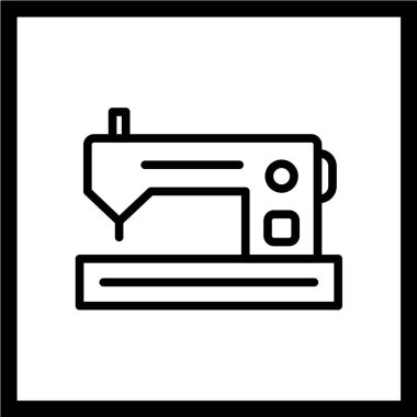 Dikiş makinesi simgesi vektör çizimi 