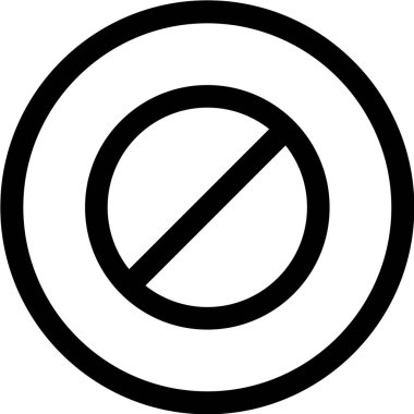 Giriş ve dur işareti yok. Yasaklama simgesinin gösterimi