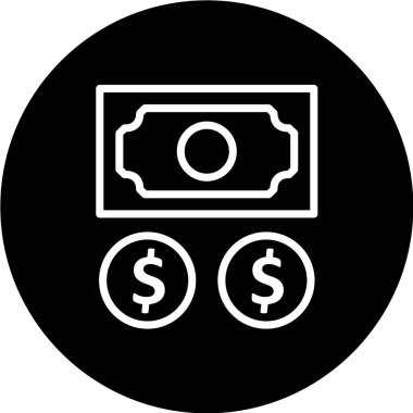 Dolar simgesi, vektör iilüstrasyonu