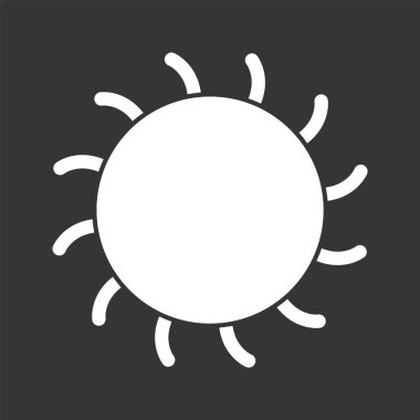 Moda tarzında izole edilmiş güneş simgesi